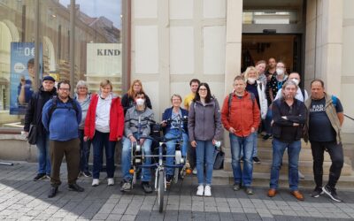 5. Mai 2022: Menschenkette in der Göttinger Innenstadt zur Gleichstellung von Menschen mit Behinderung